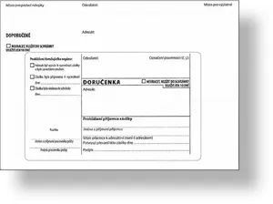 Obálka Doručenka biela B6 126 x 176 mm 1000 ks